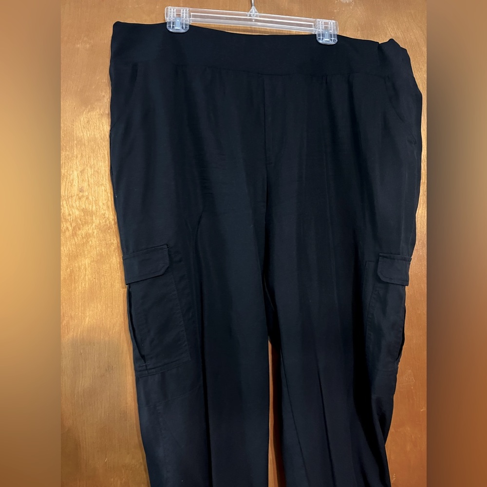 Black cargo joggers.